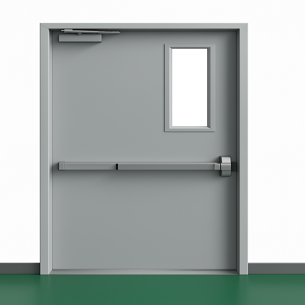 Fireproof steel door